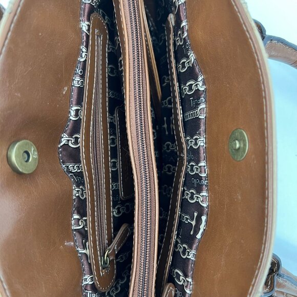 Tignanello Brown Convertible Shoulder Bag | Gold Hardware - Picture 5 of 12